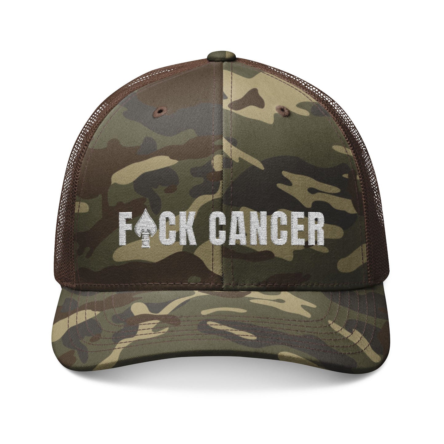 FckCancer Camo Trucker Hat