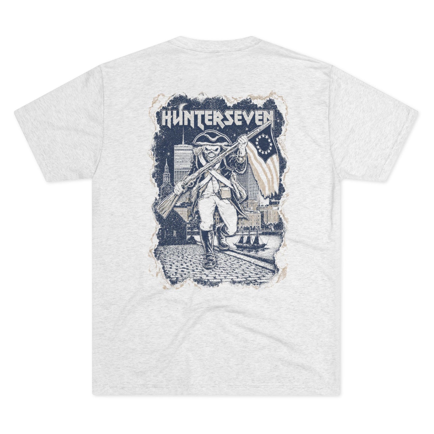 HunterSeven Revolutionary Flag Tee — Patriotic Vintage Graphic T-Shirt