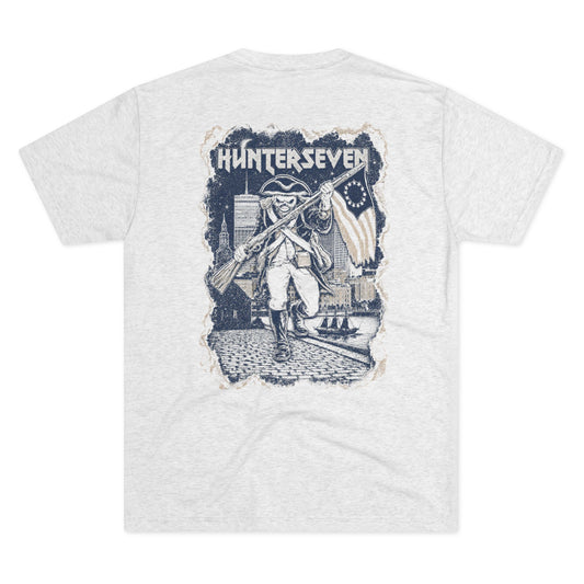 HunterSeven Revolutionary Flag Tee — Patriotic Vintage Graphic T-Shirt